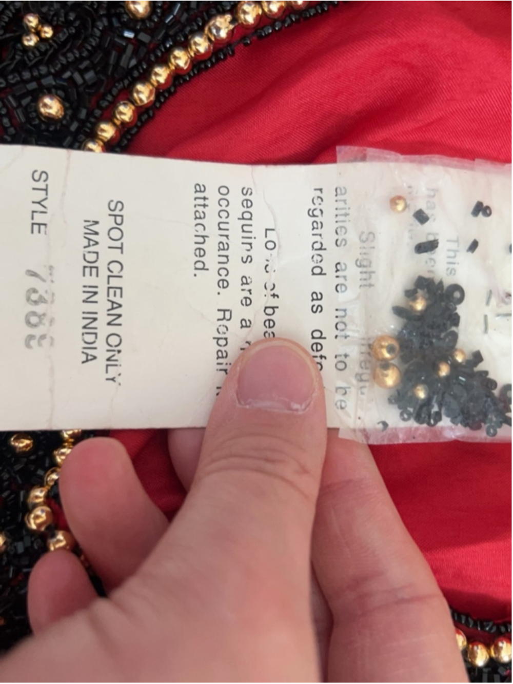 Vintage Lawrence Kazar Red Beaded Jacket Gold Embellished Evening Bolero XL - Picture 6 of 14